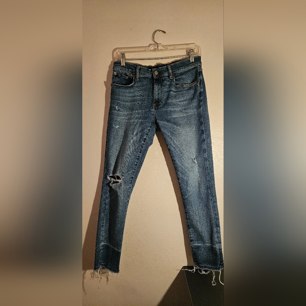 Polo by Ralph Lauren Dark Blue Distressed Skinny Jeans